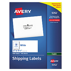 Avery 5352 Copier Mailing Labels