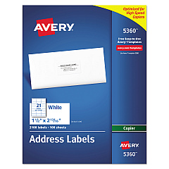 Avery 5360 Copier Mailing Labels