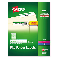 Avery 5866 Permanent File Folder Labels