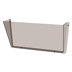 deflecto Unbreakable DocuPocket Wall File, Letter Size, 14.5" x 3" x 6.5", Smoke (63202)