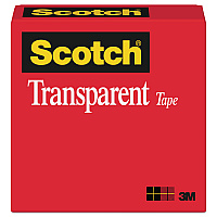 Scotch Transparent Tape, 1" Core, 0.5" x 36 yds, Transparent (600121296)