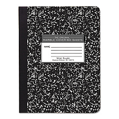 Roaring Spring Marble Cover Composition Book, Wide/Legal Rule, Black Marble Cover, (60) 9.75 x 7.5 Sheets (77222)