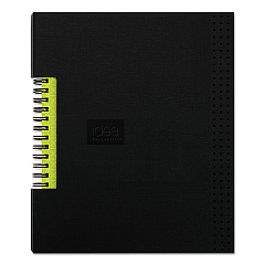 Oxford Idea Collective Professional Wirebound Hardcover Notebook, 1 Subject, Medium/College Rule, Black Cover, 8 x 5.5, 80 Sheets (56897)
