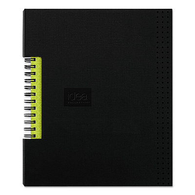 Oxford Idea Collective Professional Wirebound Hardcover Notebook, 1 Subject, Medium/College Rule, Black Cover, 8 x 5.5, 80 Sheets (56897)