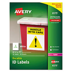 Avery 6575 Durable Permanent ID Labels