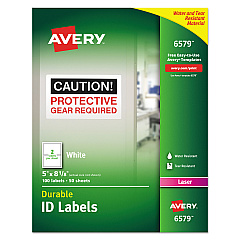Avery 6579 Durable Permanent ID Labels