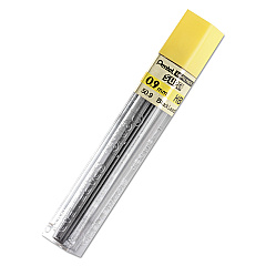 Pentel Super Hi-Polymer Lead Refills, 0.9 mm, HB, Black, 15/Tube (509HB)