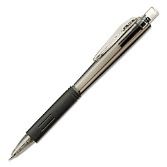 Pentel Wow! Pencils, 0.5 mm, HB (#2.5), Black Lead, Black Barrel (AL405A)