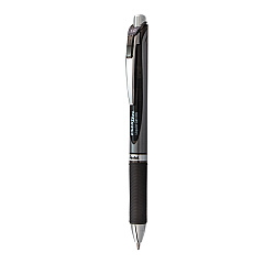 Pentel EnerGel RTX Gel Pen, Retractable, Bold 1 mm, Black Ink, Black/Gray Barrel (BL80A)
