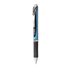Pentel EnerGel RTX Gel Pen, Retractable, Medium 0.7 mm Needle Tip, Black Ink, Black/Gray Barrel (BLN77A)