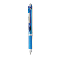 Pentel EnerGel RTX Gel Pen, Retractable, Medium 0.7 mm Needle Tip, Blue Ink, Blue/Gray Barrel (BLN77C)