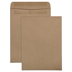 Quality Park 100% Recycled Brown Kraft Redi-Seal Envelope, #10 1/2, Cheese Blade Flap, Redi-Seal Closure, 9 x 12, Brown Kraft, 100/Box (43511)