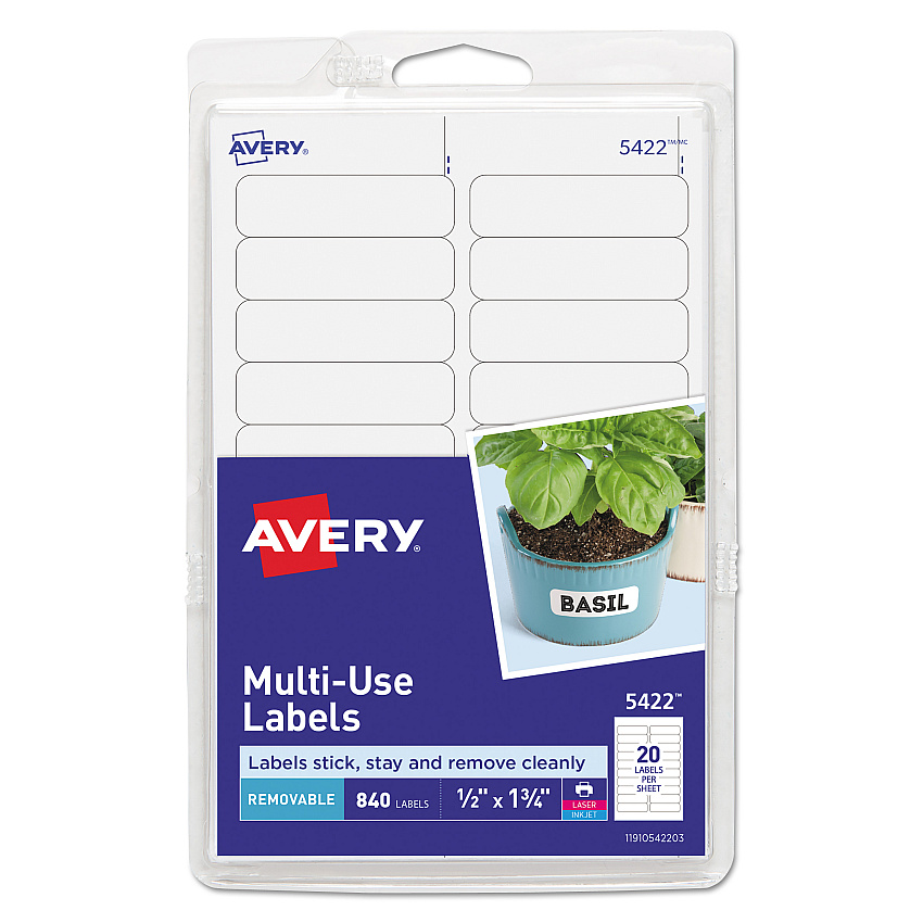 Avery 05422 Removable Multi-Use Labels