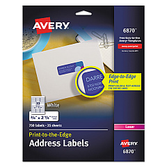 Avery 6870 Vibrant Color Printing Mailing Labels