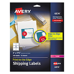 Avery 6874 Vibrant Color Printing Mailing Labels