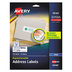Avery 58160 Repositionable Labels
