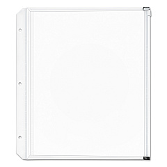 Cardinal Expanding Zipper Binder Pockets, 11 x 8 1/2, Clear, 3/Pack (14201)