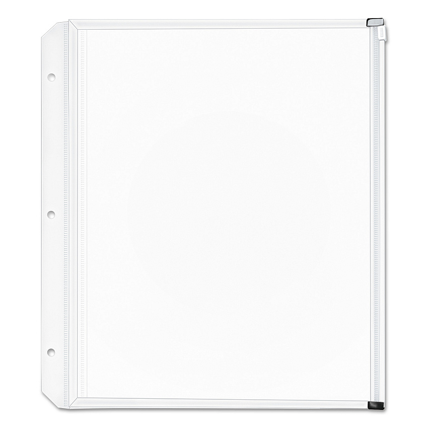 Cardinal Expanding Zipper Binder Pockets, 11 x 8 1/2, Clear, 3/Pack (14201)