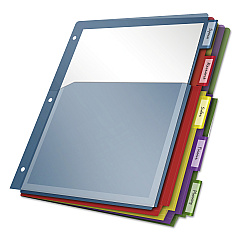 Cardinal Expanding Pocket Index Dividers, 5-Tab, 11 x 8.5, Assorted, 1 Set/Pack (84012)