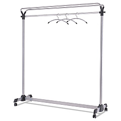 Alba Large Capacity Garment Rack, 63.5w x 21.25d x 67.5h, Black/Silver (PMGROUP3)