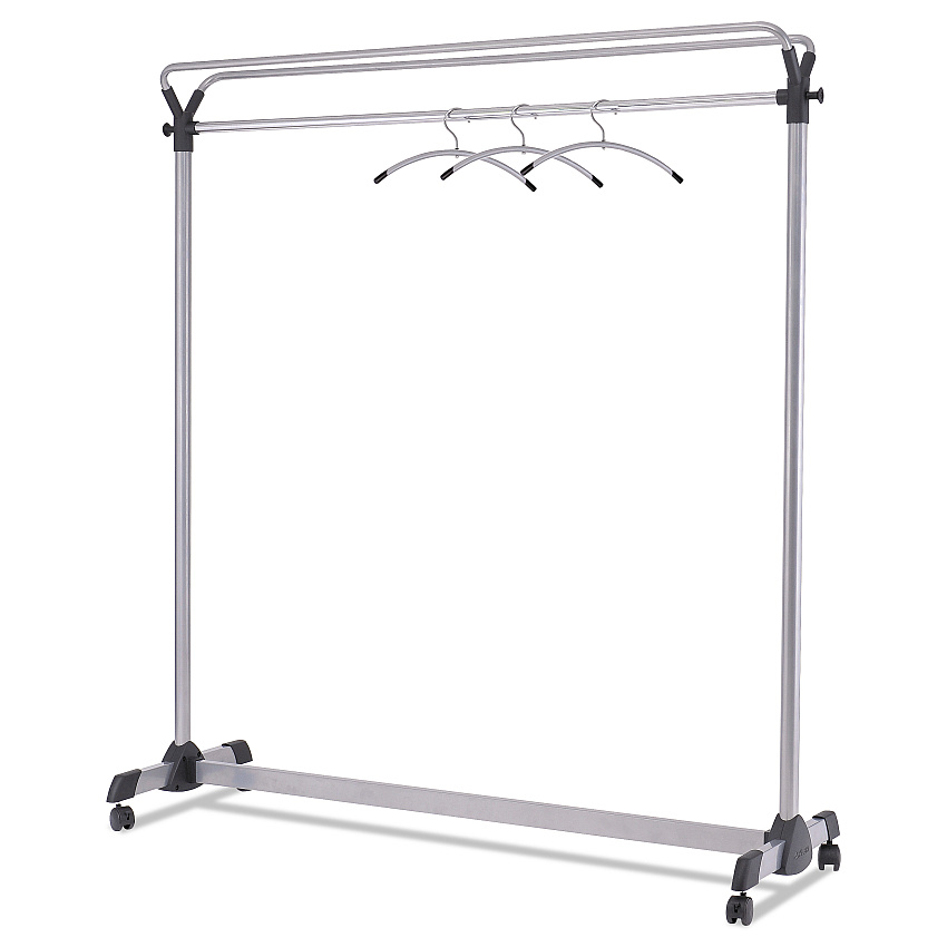 Alba Large Capacity Garment Rack, 63.5w x 21.25d x 67.5h, Black/Silver (PMGROUP3)