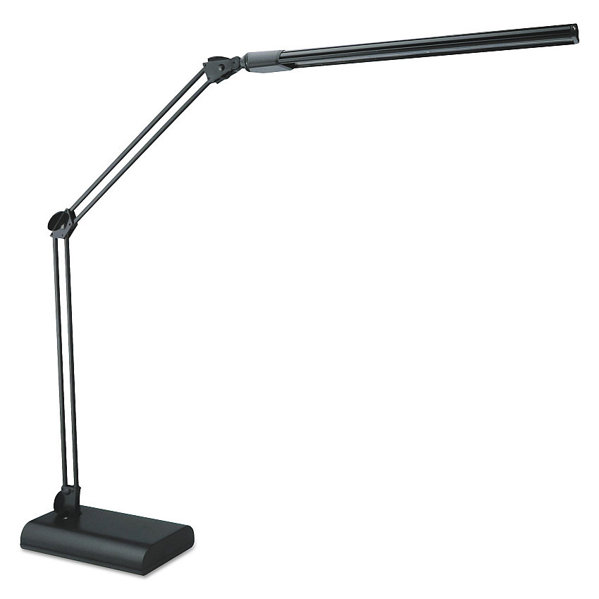 Alera Adjustable LED Desk Lamp, 3.25"w x 6"d x 21.5"h, Black (ALELED908B)