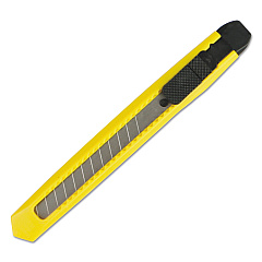 Boardwalk Snap Blade Knife, Retractable, Snap-Off, Straight-Edged, Yellow (BWKUKNIFE75)