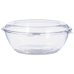 Dart Tamper-Resistant, Tamper-Evident Bowls with Dome Lid, 48 oz, 8.9" Diameter x 3.4"h, Clear, 100/Carton (CTR48BD)