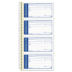 Adams Write 'n Stick Phone Message Pad, Two-Part Carbonless, 2.75 x 4.75, 4/Page, 200 Forms (SC1153WS)