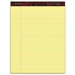 Ampad Gold Fibre Quality Writing Pads, Narrow Rule, 50 Canary-Yellow 8.5 x 11.75 Sheets, Dozen (20022)