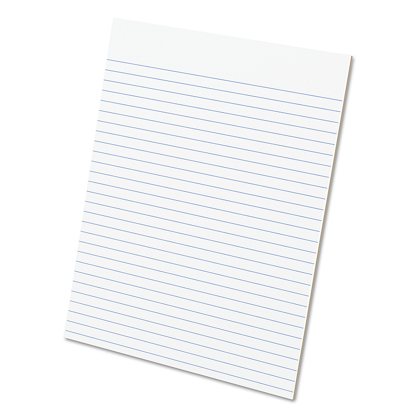 Ampad Glue Top Pads, Wide/Legal Rule, 50 White 8.5 x 11 Sheets, Dozen (21112)