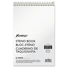Ampad Steno Pads, Gregg Rule, Tan Cover, 60 Green-Tint 6 x 9 Sheets (25270)