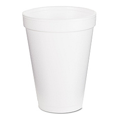 Dart Foam Drink Cups, 12 oz, White, 25/Pack (12J12BG)