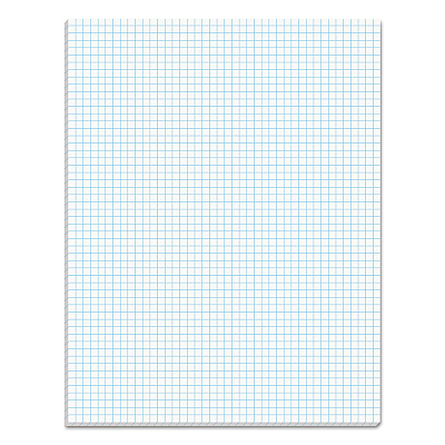 TOPS Quadrille Pads, Quadrille Rule (5 sq/in), 50 White 8.5 x 11 Sheets (33051)