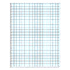 TOPS Quadrille Pads, Quadrille Rule (8 sq/in), 50 White 8.5 x 11 Sheets (33081)