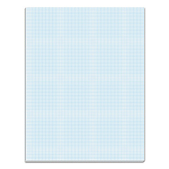 TOPS Quadrille Pads, Quadrille Rule (10 sq/in), 50 White 8.5 x 11 Sheets (33101)