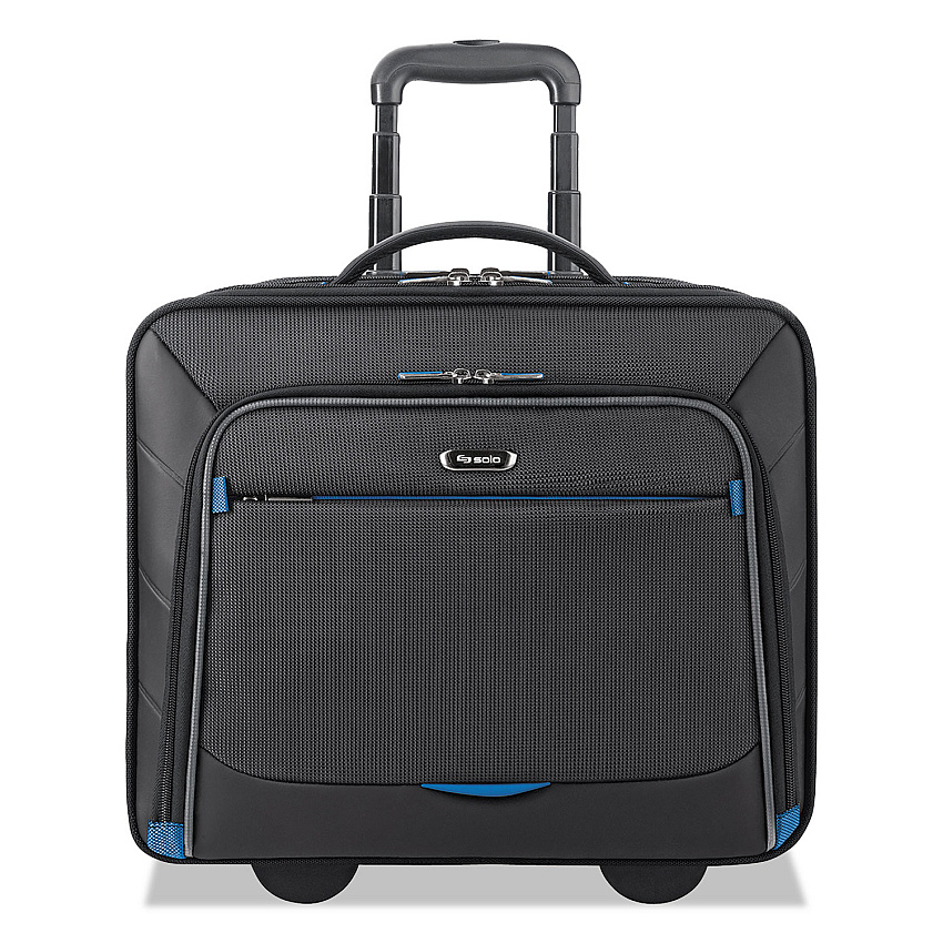 Solo Active Rolling Overnighter Case, Fits Devices Up to 16", Polyester, 7.75 x 14.5 x 14.5, Black (TCC902420)