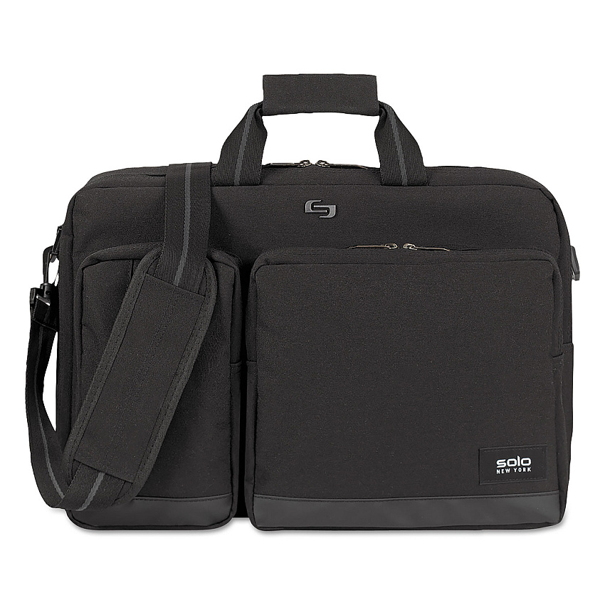 Solo Urban Hybrid Briefcase, Fits Devices Up to 15.6", Polyester, 5 x 17.25 x 17.24, Black (UBN3104)