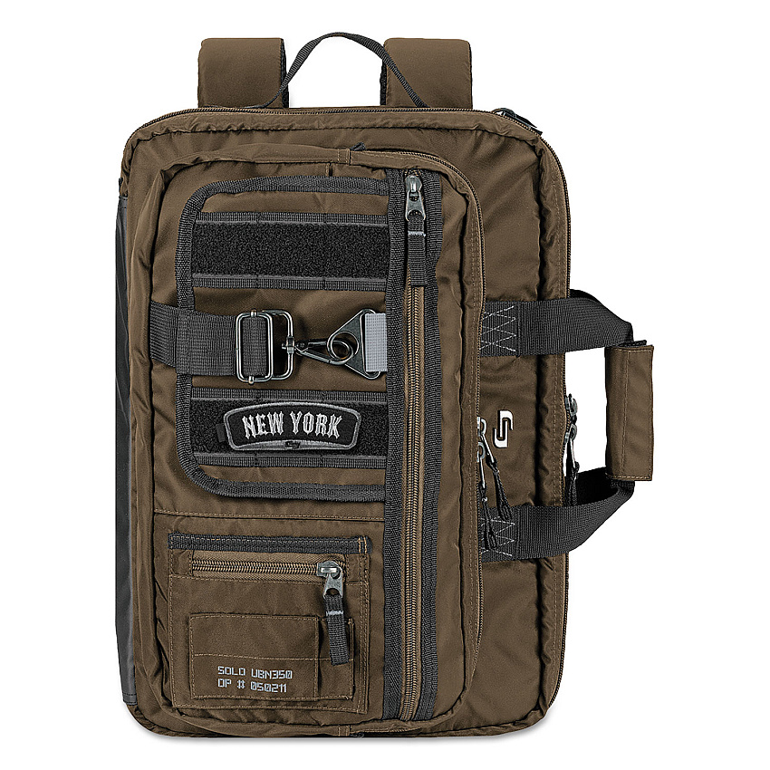 Solo Zone Briefcase, Fits Devices Up to 15.6", Nylon, 4.25 x 17.5 x 17.5, Bronze (UBN3503)