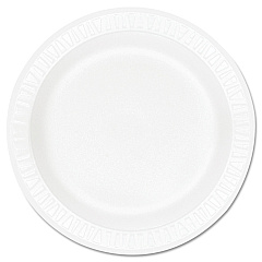 Dart Concorde Foam Plate, 9" dia, White, 125/Pack, 4 Packs/Carton (9PWCR)