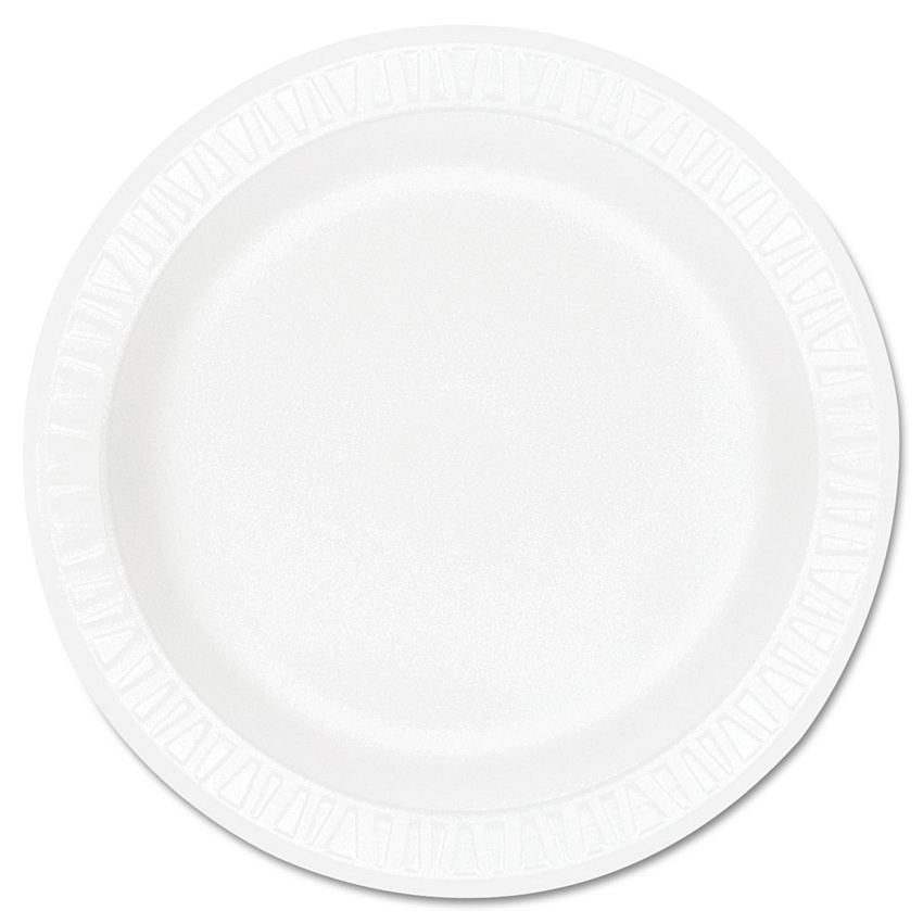 Dart Concorde Foam Plate, 9" dia, White, 125/Pack, 4 Packs/Carton (9PWCR)