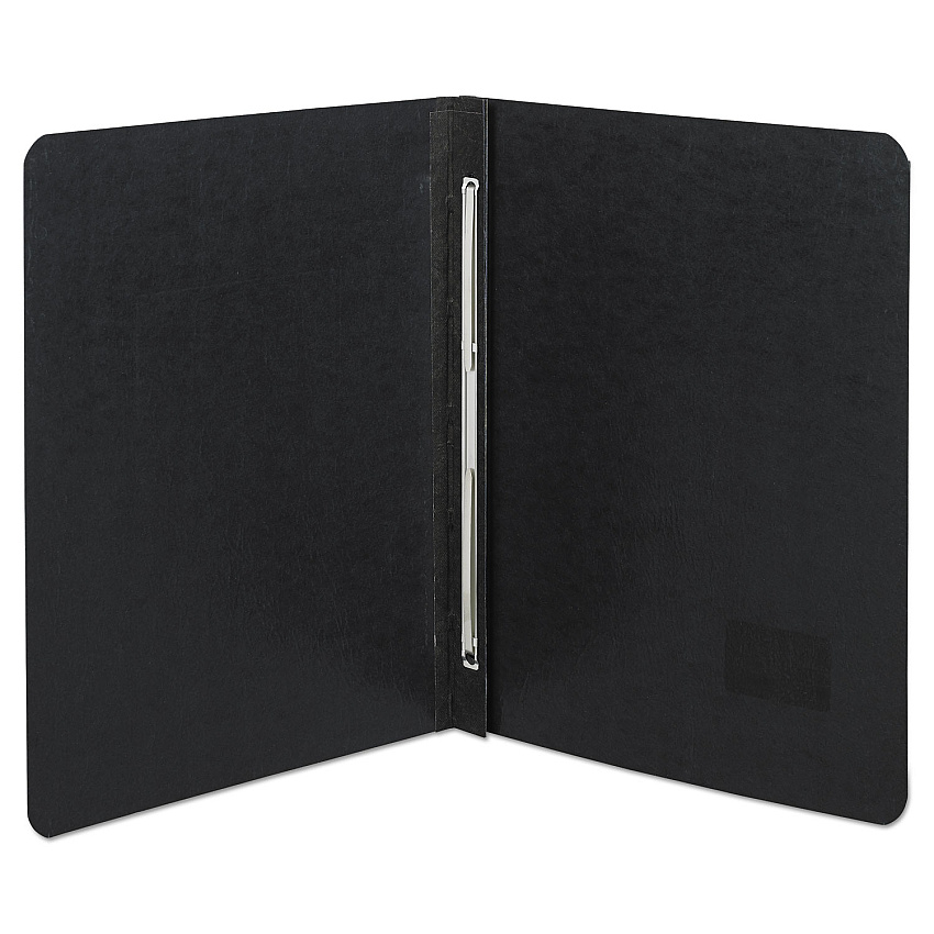 ACCO PRESSTEX Report Cover with Tyvek Reinforced Hinge, Side Bound, Two-Piece Prong Fastener, 3" Capacity, 8.5 x 11, Black/Black (25071)