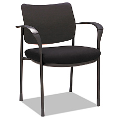 Alera IV Series Guest Chairs, Fabric Back/Seat, 24.8" x 22.83" x 32.28", Black, 2/Carton (ALEIV4317A)