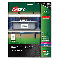 Avery 61503 Surface Safe ID Labels