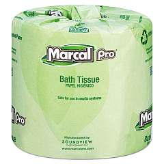 Marcal PRO 100% Recycled Bathroom Tissue, Septic Safe, 2-Ply, White, 240 Sheets/Roll, 48 Rolls/Carton (3001)