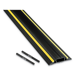 D-Line Medium-Duty Floor Cable Cover, 3.25" Wide x 30 ft Long, Black (FC83H9M)