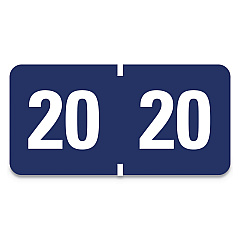 Smead Yearly End Tab File Folder Labels, 20, 0.75 x 1.5, Dark Blue, 500/Roll (68320)