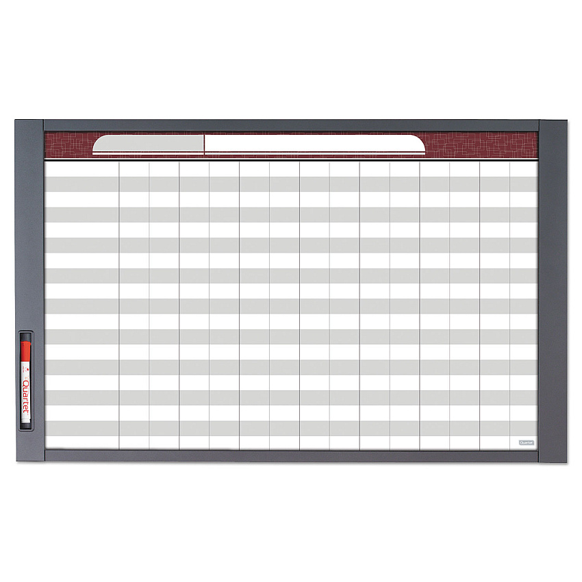 Quartet InView Custom Whiteboard, 36 x 24, Graphite Frame (72982)