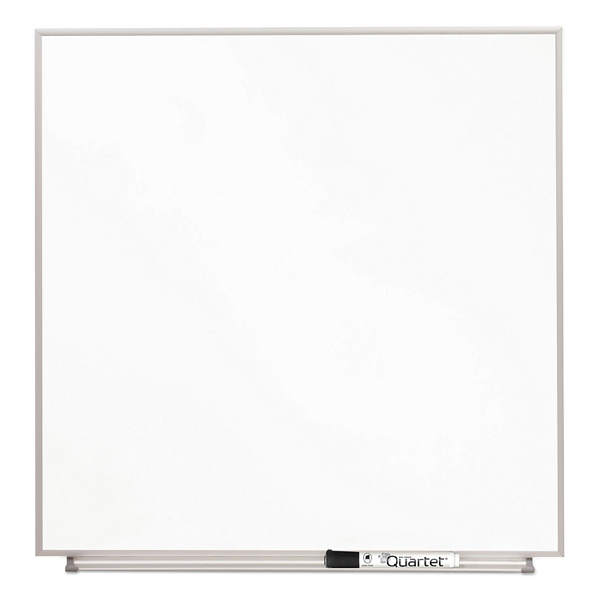 Quartet Matrix Magnetic Boards, Painted Steel, 23 x 23, White, Aluminum Frame (M2323)