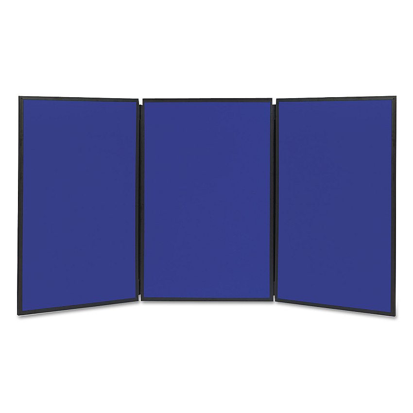 Quartet Show-It! Display System, 72 x 36, Blue/Gray Surface, Black Frame (SB93513Q)